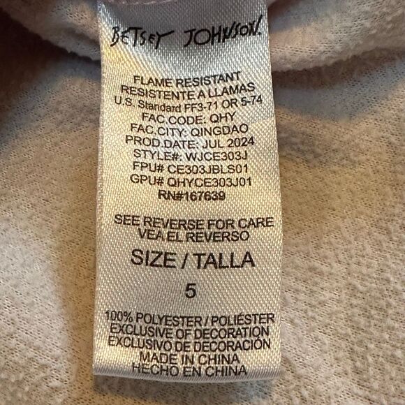 Betsey Johnson pajama Set Pink | Toddler Girl Size 5 - Picture 6 of 11